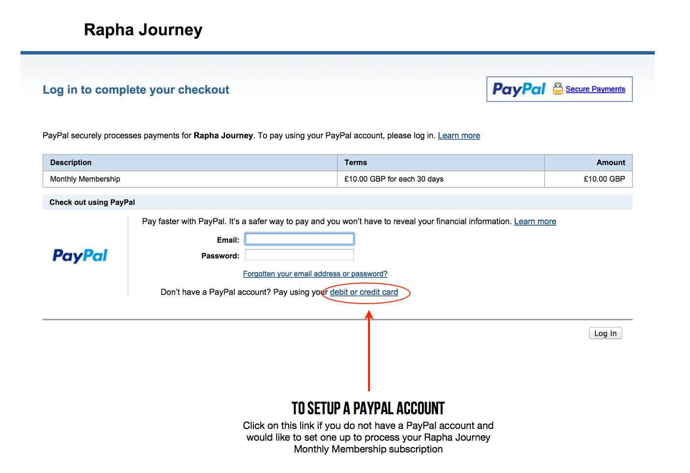 setting up paypal account